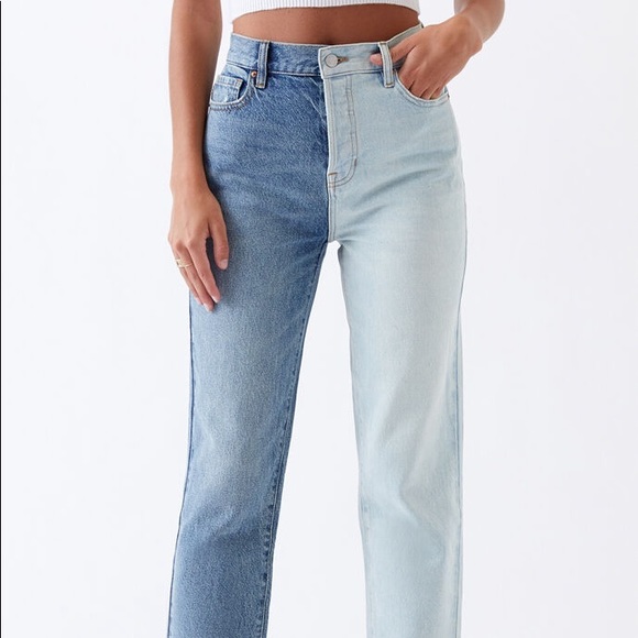 Pacsun Women’s Two Panel High Waisted Straight Leg Jeans - Picture 1 of 6